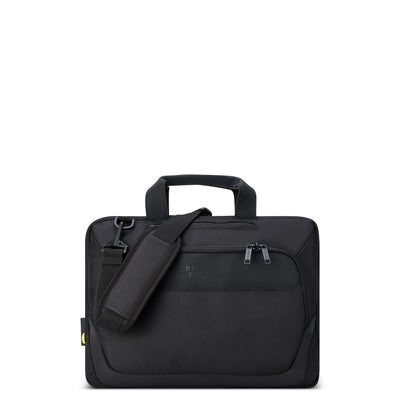 Delsey Parvis Plus 1 Compartment PC Protection Satchel - Black - 00394416000 BLK - Jashanmal Home